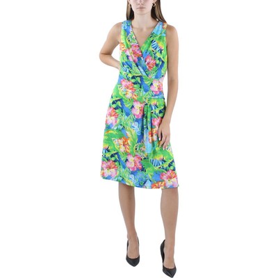 Женское платье-футляр из зеленого джерси Lauren Ralph Lauren 10 BHFO 4162