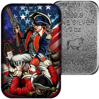 2 oz Silberbarren Independence Day 4th of July 2024 Asturmint Gussbarren 999.9