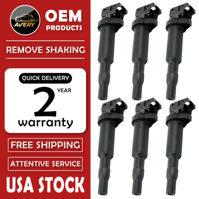 Set of 6 Ignition Coil Kit for BMW 128i 328i 535i 550i 750i X5 X6 UF592 UF-592