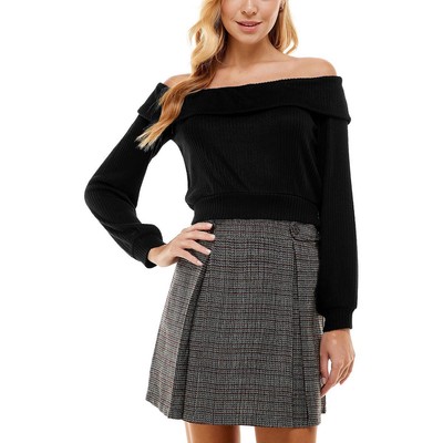 Женское черное плиссированное мини-платье-двойка Kingston Grey для юниорок XXS BHFO 6543