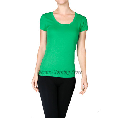  Basic Cotton Short Sleeve Scoopneck T-Shirt Casual Top Wear Comfortable S M L