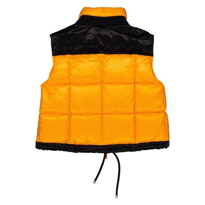 Pre-owned Moncler Kart Down Puffer Vest In Orange