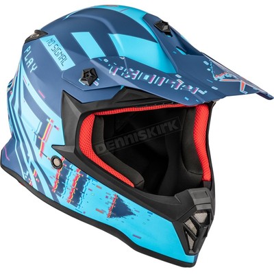 CKX Youth Matte Blue/Red TX019Y Error Helmet - 520125#