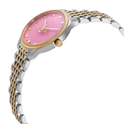 Pre-owned Gucci G-timless Quartz Pink Dial Ladies Watch Ya1265030