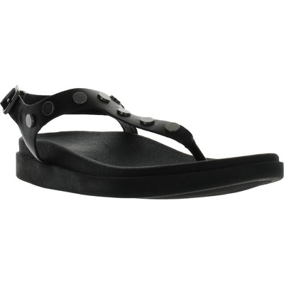 

Kensie Womens Fleta Black Flat Flat Sandals Shoes 5.5 Medium (B,M) BHFO 3626, Черный