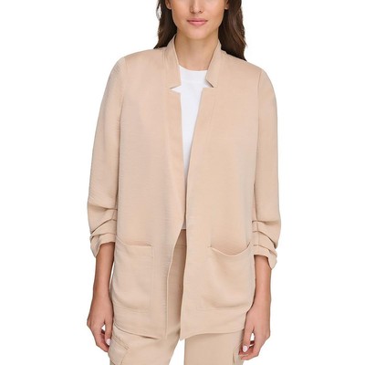 DKNY Womens Beige 3/4 Sleeve Suit Separate Open-Front Blazer Jacket XL BHFO 6814