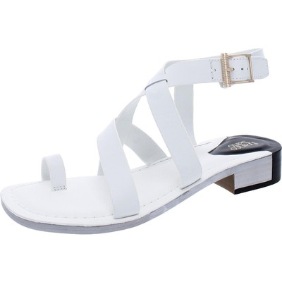 Женские туфли на блочном каблуке Franco Sarto Ina белого цвета с пряжкой на среднем каблуке 9,5 (B, M) BHFO 5306