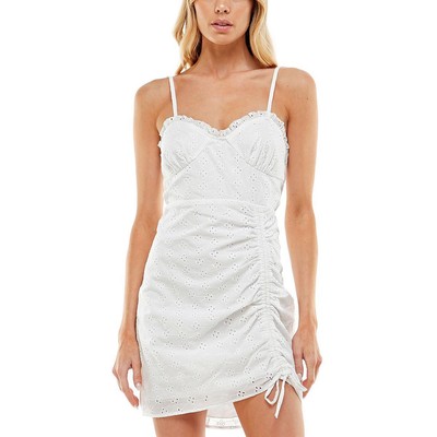 

Женское короткое мини-платье с люверсами Speechless для юниоров BHFO 6901, Белый