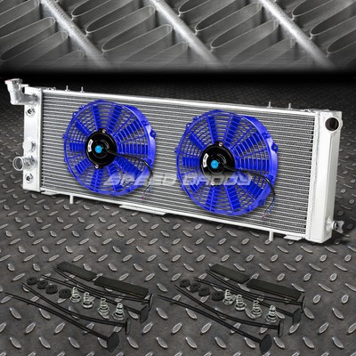 3-РЯДНЫЙ АЛЮМИНИЕВЫЙ РАДИАТОР + 2X 10 ВЕНТИЛЯТОРОВ СИНЕГО ЦВЕТА ДЛЯ 91-01 CHEROKEE/COMANCHE 2.5/4.0 l4/l6