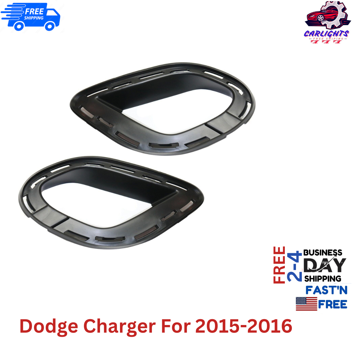 Fits Dodge Charger Fog Light Bracket For 2015-2016 Left & Right Side Set 2pc