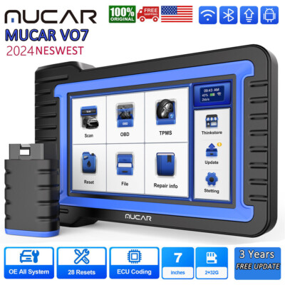 MUCAR VO7 OBD2 Key Programmer Full Systems Bidirectional Diagnostic Scanner Tool
