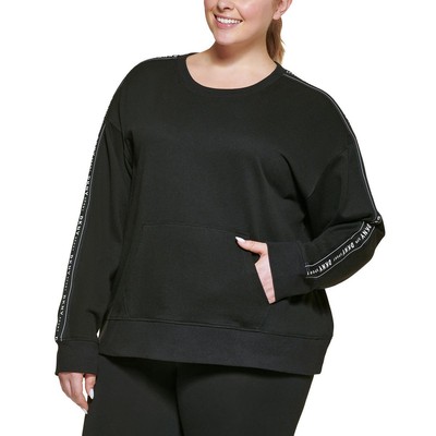 

DKNY Sport Женская удобная толстовка с ребристой отделкой из меланжевой ткани Top Plus BHFO 6300