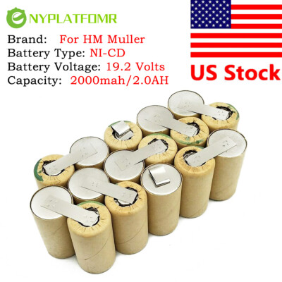 SOLDERING REQUIRED 2000mAh for HM Mullner 19.2V NiCD Battery pack1 19.2 volts