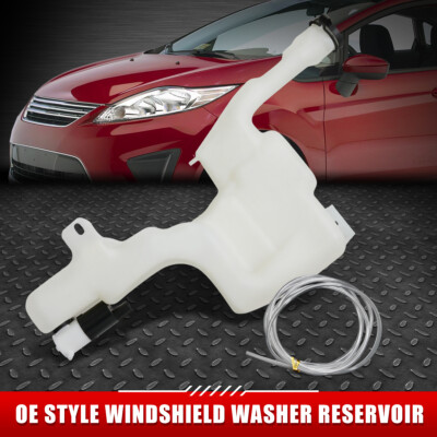 ДЛЯ 11-19 FORD FIESTA OE STYLE БАЧОК ДЛЯ ЖИДКОСТИ ОМЫВАТЕЛЯ ЛОБОВОГО СТЕКЛА В СТИЛЕ OE С КРЫШКОЙ + НАСОС