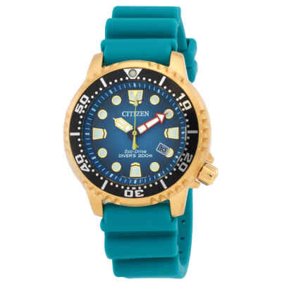 Pre-owned Citizen Eco-drive Promaster Dive Turquoise Dial Men's Watch Bn0162-02x