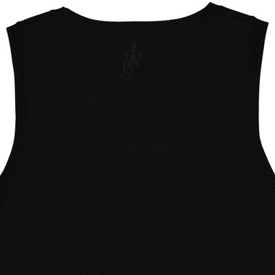 Pre-owned Jw Anderson Ruffled Hem Sleeveless Midi Dress In Black