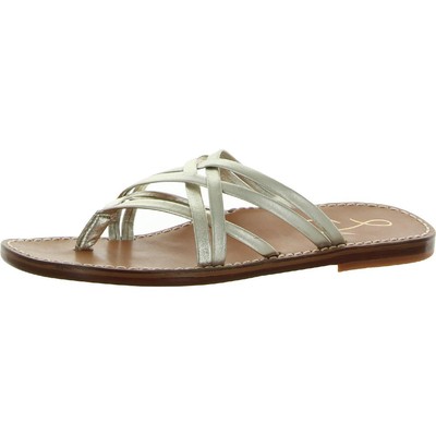 Sam Edelman Женские кожаные шлепанцы Marinea Slip On Thong Sandals Shoes BHFO 7998