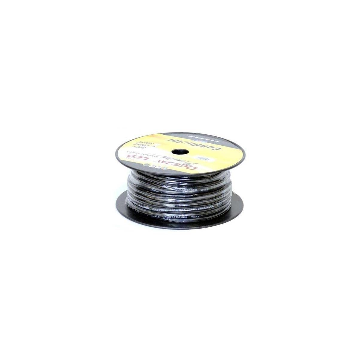 Deejay LED 100' 4-Conductor 14 Gauge Stranded Cable with Single Black Jacket for