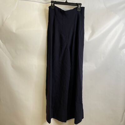 Pre-owned Staud Cropped Caleb Pants Women's Size 4 Navy 267-6296 In Blue