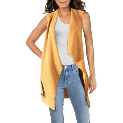 

Женский коричневый повседневный жилет Max Studio с драпировкой из искусственного меха и открытой передней частью  BHFO 2053, Caramel