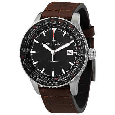 Pre-owned Hamilton Khaki Aviation Converter Automatic Black Dial Men's Watch H76615530