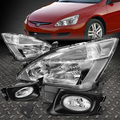 ХРОМИРОВАННАЯ ФАРА + ЧЕТКИЙ СИГНАЛ ПОВОРОТА + ПРОТИВОТУМАННАЯ ФАРА + ВЫКЛЮЧАТЕЛЬ ДЛЯ 03-07 ACCORD 2/4DR