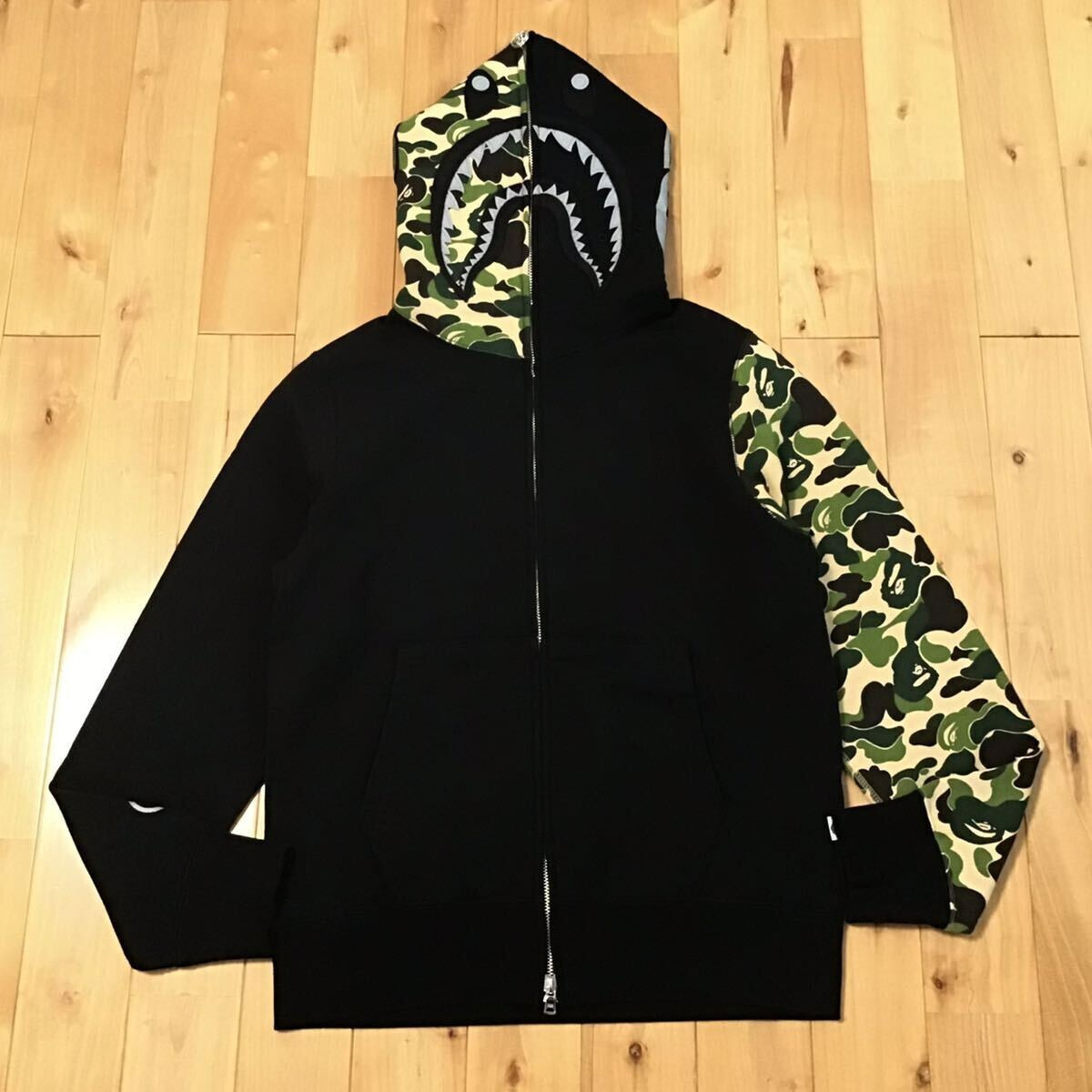BAPE × JAM HOME MADE Shark Full Zip Hoodie Black A Bathing