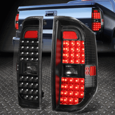 [ПОЛНЫЙ СВЕТОДИОД] ДЛЯ 14-18 TOYOTA TUNDRA ЧЕРНЫЙ КОРПУС ЗАДНИХ ФОНАРЕЙ СТОП-СИГНАЛОВ И СТОЯНОЧНЫХ ОГНЕЙ