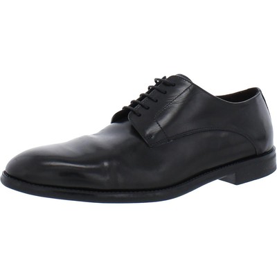 

Мужские черные кожаные оксфорды New York Amedeo 8,5, средние (D) BHFO 9068, Черный