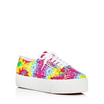 

Superga Womens 2790 Multi Fashion Sneakers Platform 8 Medium (B,M) BHFO 8139, Tiedye, 2790