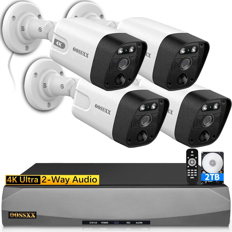 (4K/8.0 Megapixel & 130° Ultra Wide-Angle) 2-Way Audio Poe Outdoor Home Security