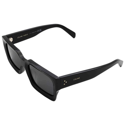 Pre-owned Celine Bold 3 Dots Grey Rectangular Ladies Sunglasses Cl40280u 01a 54 In Gray