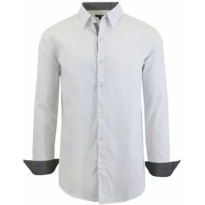 

Мужская белая офисная рубашка на пуговицах Galaxy by Harvic  BHFO 7521, Белый, MLS601