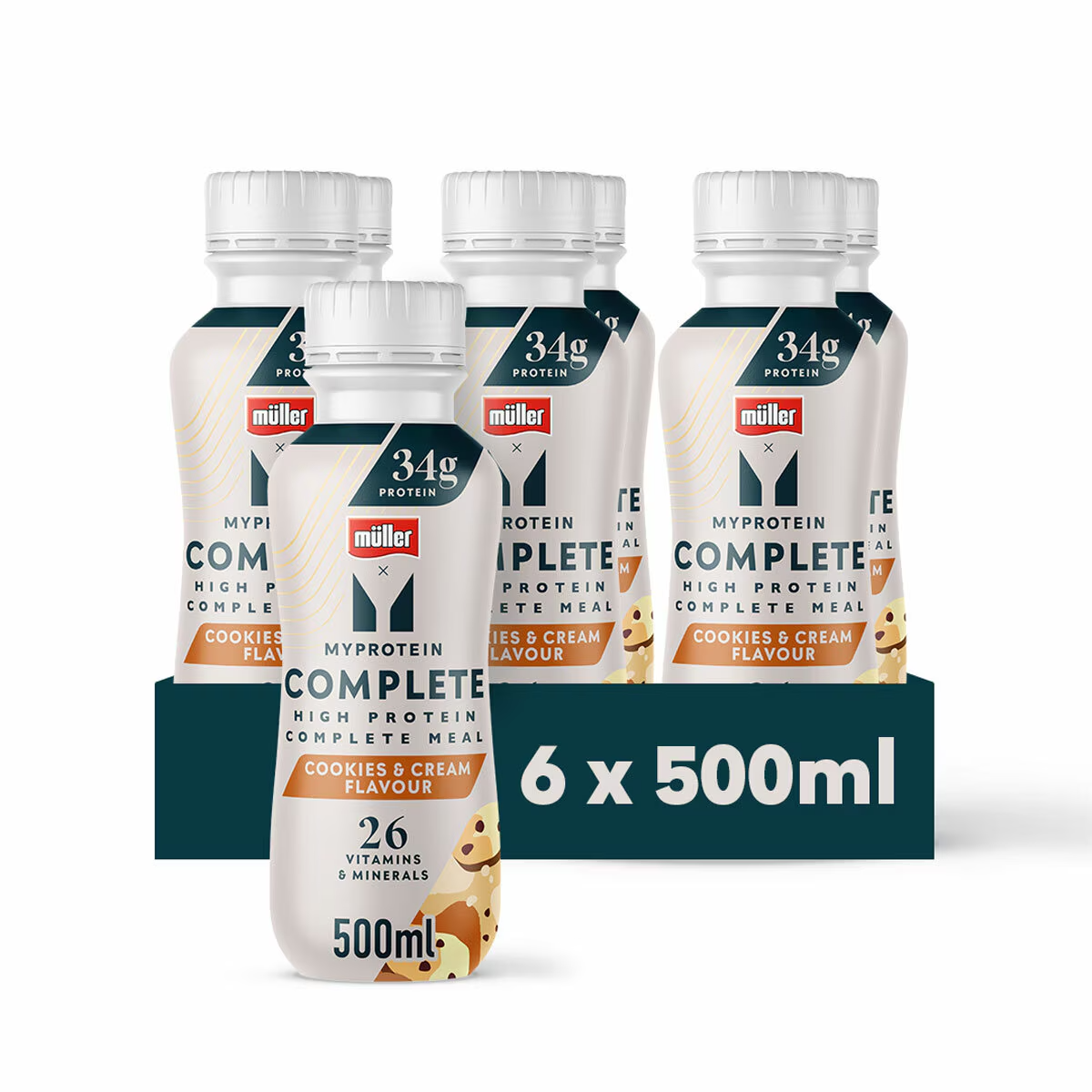 Muller Meal Replacment Drink Cookie Cream  Pack of 6x500ml