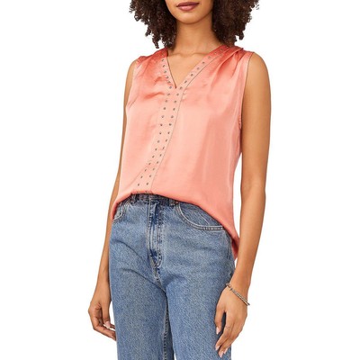 

Женская атласная блузка-блузка с украшением Vince Camuto BHFO 7023, Canyon coral