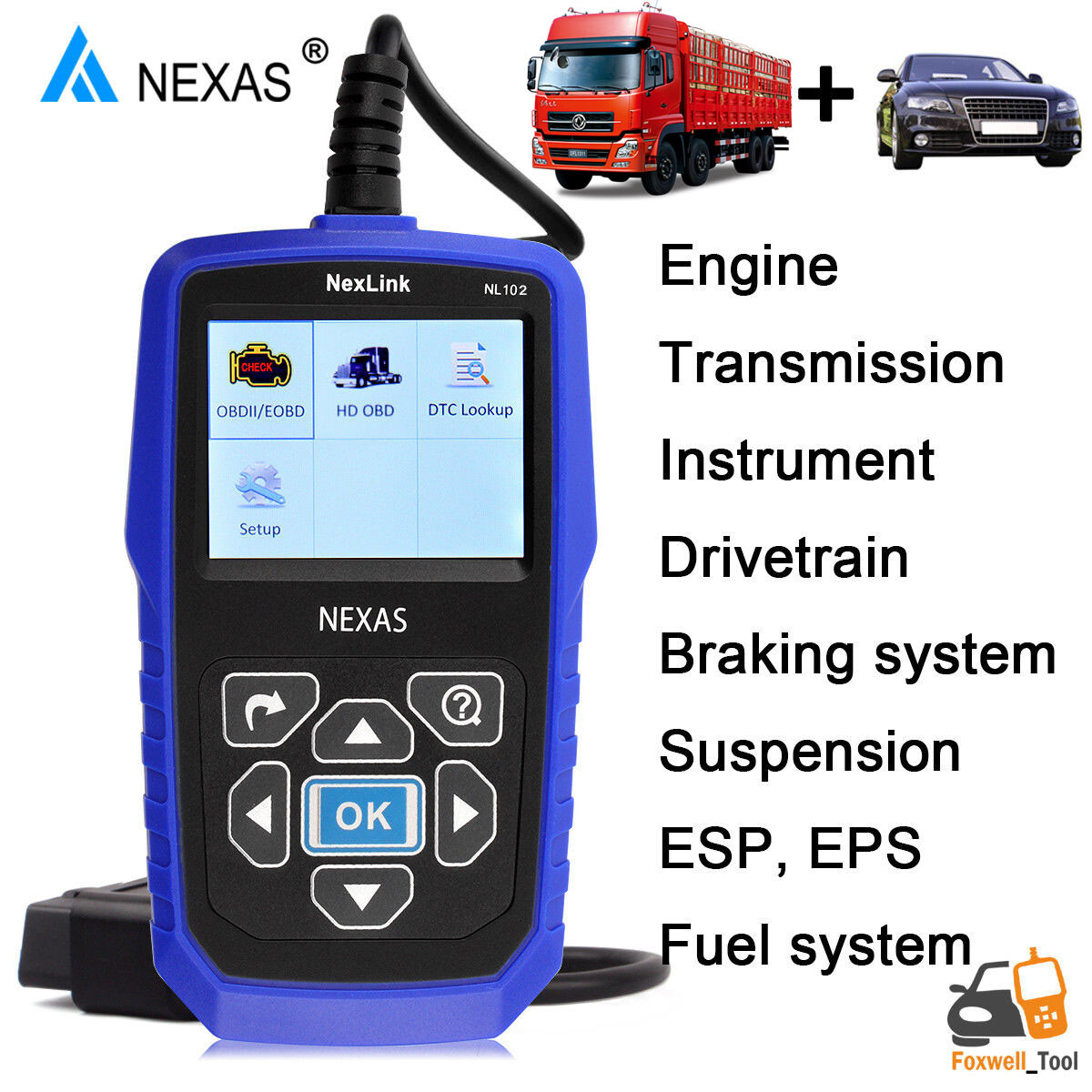 Universal Heavy Duty Diesel Truck Diagnostic Scanner Tool Code Reader
