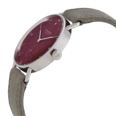 Pre-owned Nomos Metro 33 Automatic Muted Red Dial Watch 1123