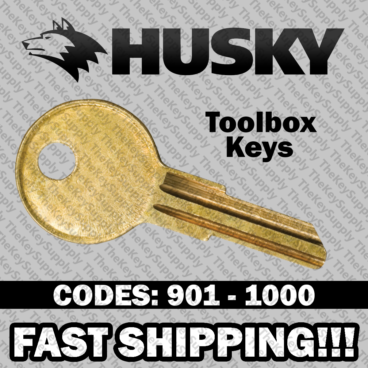 Husky Tool Box Replacement Key Cut to Code 901 - 1000