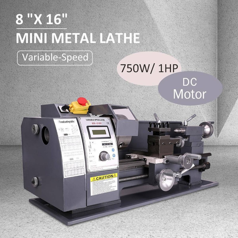 Mini Metal Lathe Automatic VariableSpeed DC Motor 750W 1HP