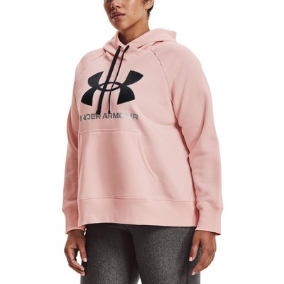 

Женская розовая флисовая удобная и уютная толстовка с капюшоном Under Armour, домашняя одежда Plus  BHFO 4838, Розовый