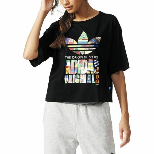 

[AJ8944] Женская укороченная футболка Adidas Originals Ramera Flag