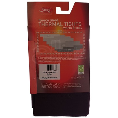 Ladies Fleece Thermal Tights Silky Warm Cosy 300 Denier M S L XL Plus Size Large