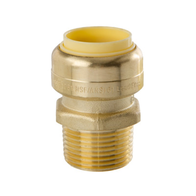 Little Well brass 3/4'' Push-Fit X Male Pipe Thread Coupling