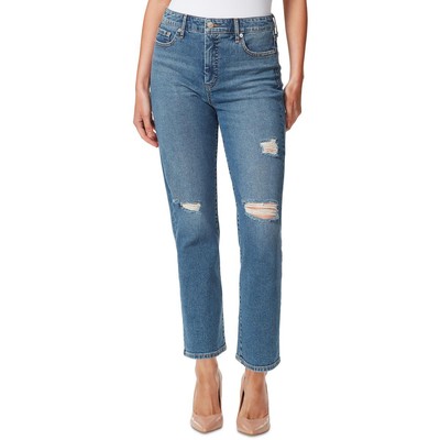 Женские джинсы Jessica Simpson Spotlight Blue Denim с узкими прямыми штанинами 24 BHFO 5328
