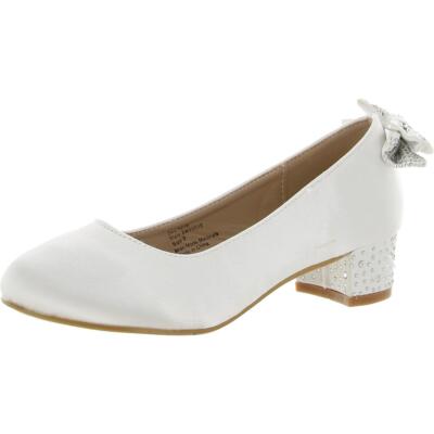

Обувь для девочек Badgley Mischka на блочном каблуке с украшением BHFO 3411, Белый, BM90019