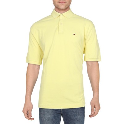 

Tommy Hilfiger Мужская желтая рубашка-поло классического кроя из пике  BHFO 3332, Wax yellow