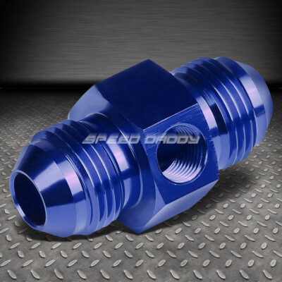 8AN AN8 AN-8 СОЕДИНИТЕЛЬНЫЙ ПАТРУБОК С БОКОВЫМ ОТВЕРСТИЕМ 1/8 NPT СИНИЙ АЛЮМИНИЕВЫЙ ПЕРЕХОДНИК ДЛЯ ФИТИНГОВ
