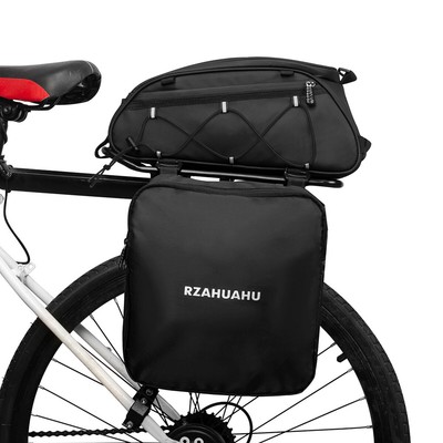 RZAHUAHU Waterproof Bike Rack Bag Pannier Shoulder Bag Reflective Stripes