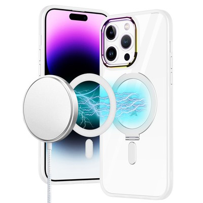 For iPhone 15 Pro Max Dazzle Magnetic Ring Stand Clear