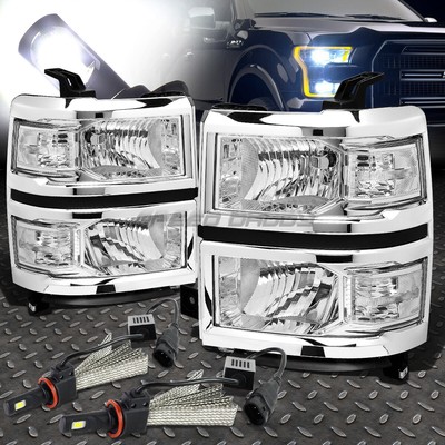 ХРОМИРОВАННЫЙ КОРПУС ФАРЫ + ПРОЗРАЧНЫЙ УГОЛ + СИСТЕМА БЕЛЫХ СВЕТОДИОДОВ 6000K ДЛЯ 14-15 GMT K2XX